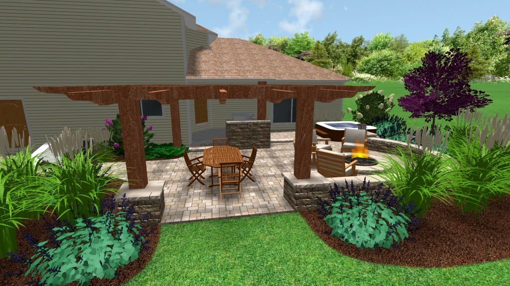 Outdoor Dining Area With Pergola