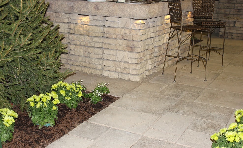 Wall and Stone Patio