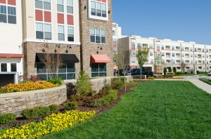 well maintained greenery at commercial property