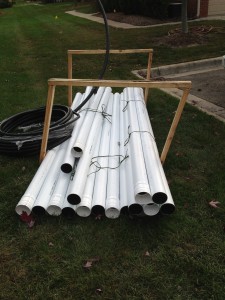 downspouts to be assembled