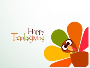 Beautiful, colorful cartoon of turkey bird for Happy Thanksgivin