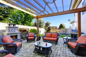 Outdoor Living space with pergola