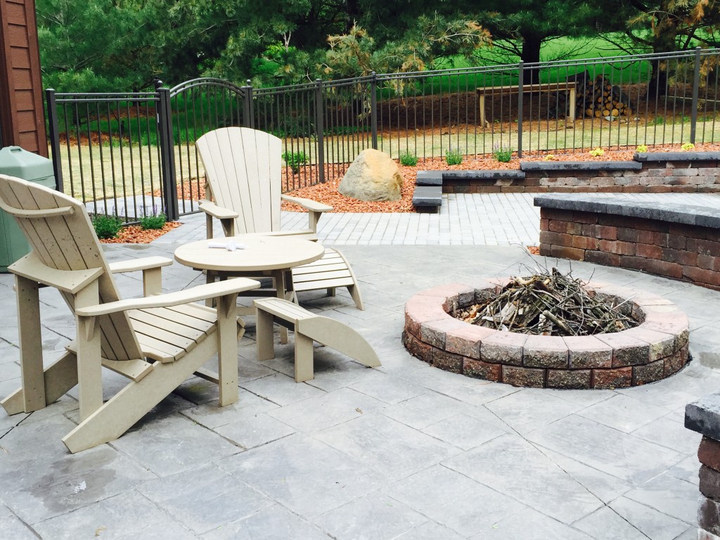 Patio With Fire Pit Area