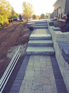 paver project of a exterior walkway