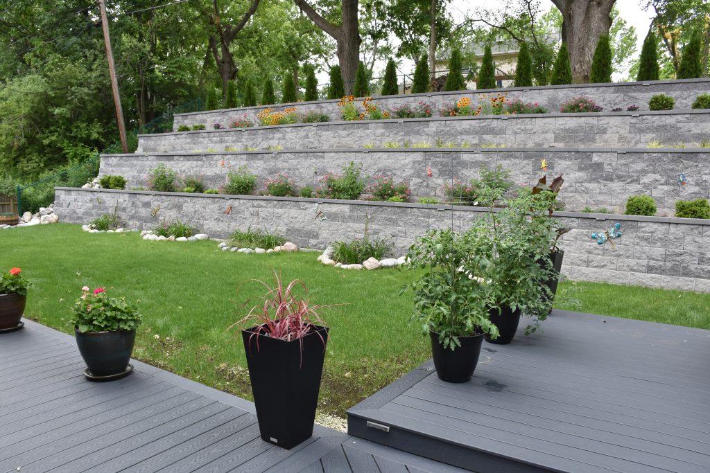 terraced wall in ann arbor michigan