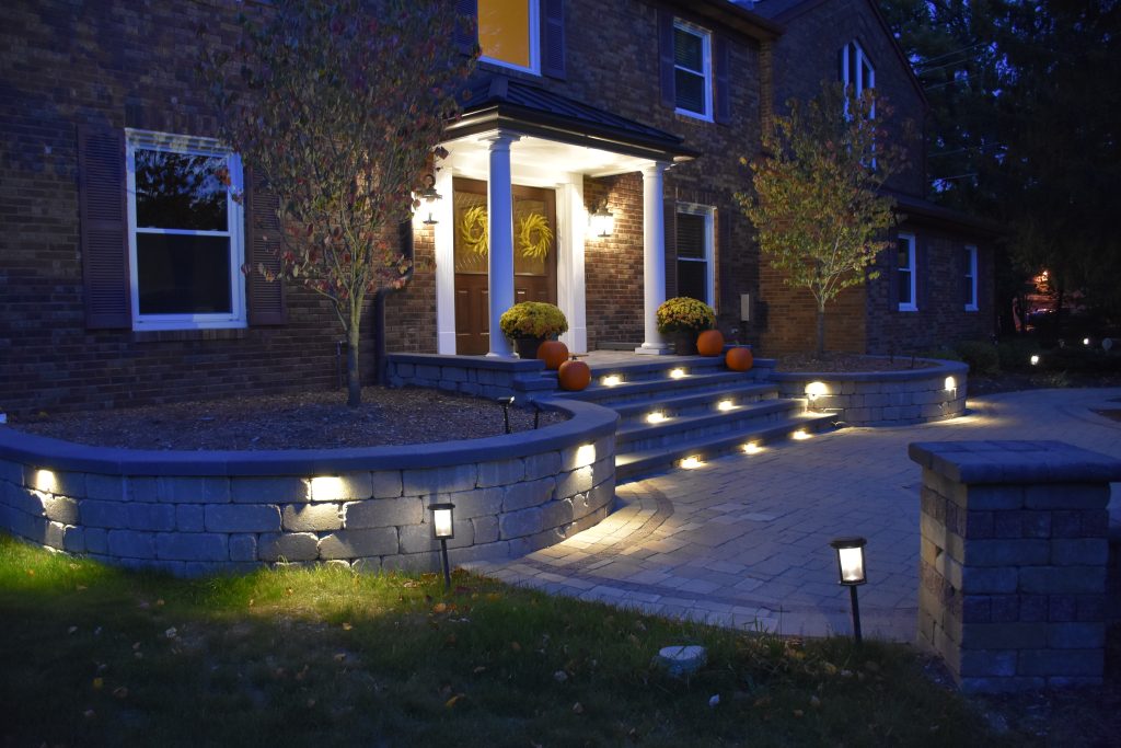 Outdoor Lighting of front of a home