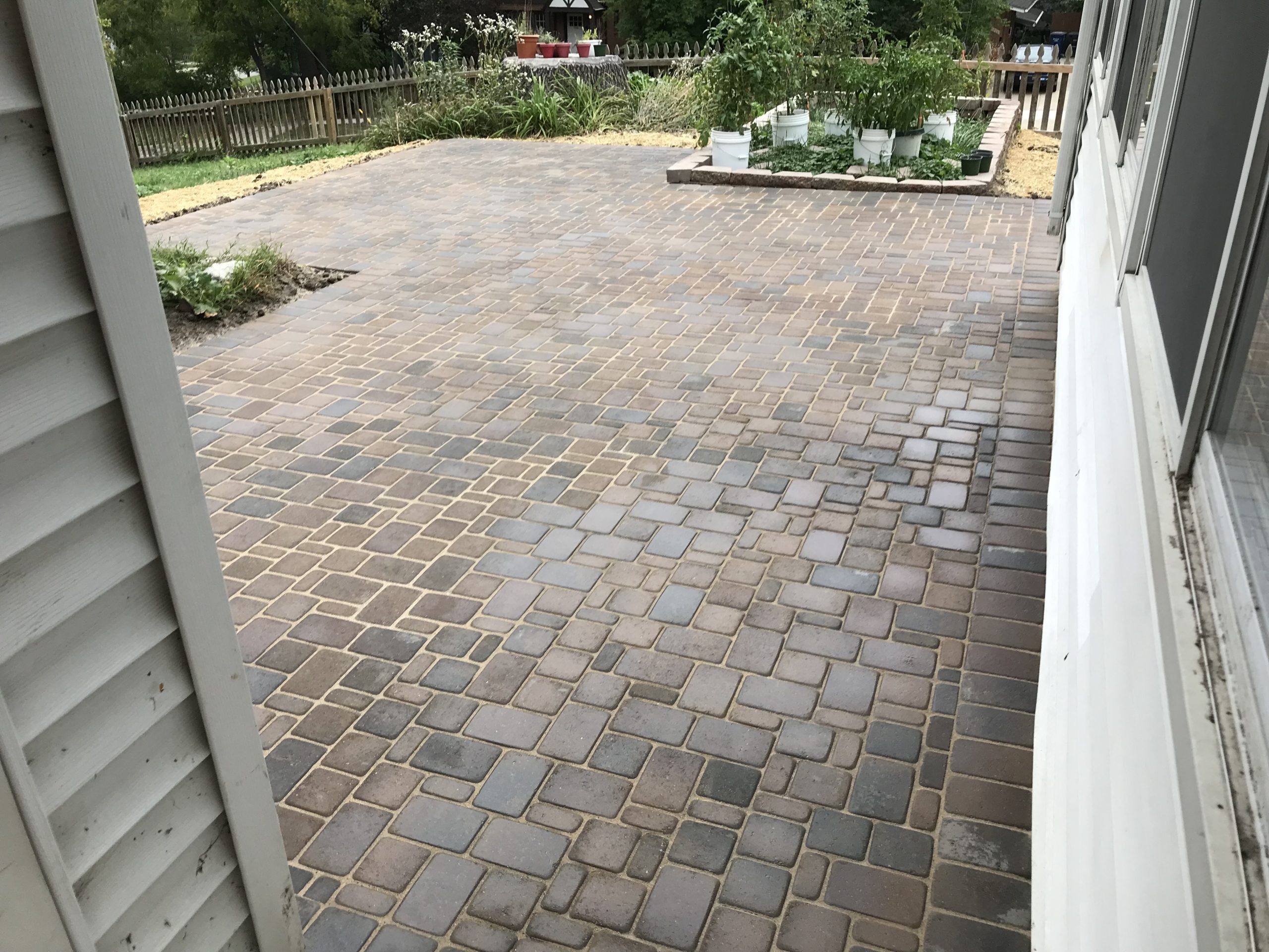 Finished paver patio